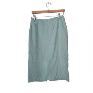 Norton Studio Petites Midi Light Blue Felt Midi Skirt 8P
